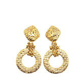 シャネル ヴィンテージ ココマーク 編み込み モチーフ イヤリング ゴールド メッキ レディース CHANEL 【中古】