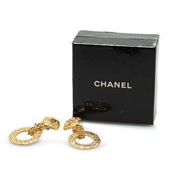 シャネル ヴィンテージ ココマーク 編み込み モチーフ イヤリング ゴールド メッキ レディース CHANEL 【中古】