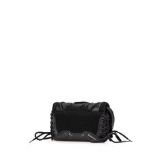 バレンシアガ スニーカーヘッド 斜め掛け ミニショルダーバッグ フォンホルダー 661727 ブラック ナイロン レザー メンズ BALENCIAGA 【中古】