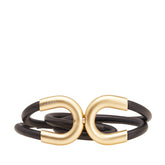 シャネル ベルト ブラック ゴールド レザー メッキ レディース CHANEL 【中古】