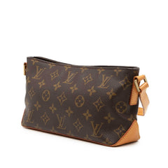 ルイ ヴィトン モノグラム トロター 斜め掛け ショルダーバッグ M51240 ブラウン PVC レザー レディース LOUIS VUITTON 【中古】