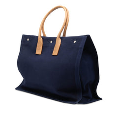 サンローラン リヴゴーシュ トートバッグ 509415 ネイビー マルチカラー キャンバス レザー レディース SAINT LAURENT 【中古】
