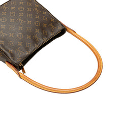 ルイ ヴィトン モノグラム ルーピングMM ワンショルダーバッグ ハンドバッグ M51146 ブラウン PVC レザー レディース LOUIS VUITTON 【中古】