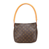 ルイ ヴィトン モノグラム ルーピングMM ワンショルダーバッグ ハンドバッグ M51146 ブラウン PVC レザー レディース LOUIS VUITTON 【中古】