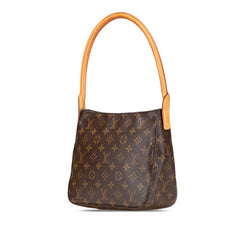 ルイ ヴィトン モノグラム ルーピングMM ワンショルダーバッグ ハンドバッグ M51146 ブラウン PVC レザー レディース LOUIS VUITTON 【中古】