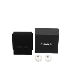 シャネル ココマーク ラウンド スタッドピアス B23V刻印 シルバー メタル ラインストーン レディース CHANEL 【中古】