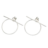 エルメス ループMM LOOP スタッドピアス SV925 シルバー レディース HERMES 【中古】