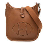 エルメス エブリン16 TPM 斜め掛け ショルダーバッグ ブラウン系 シルバー金具 トリヨンクレマンス レディース HERMES 中古