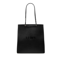 フェンディ ショッピングバッグ ミディアム ショルダーバッグ トートバッグ 7VA513 ブラック レザー レディース FENDI 【中古】