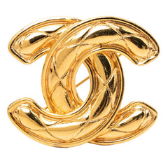 シャネル マトラッセ ココマーク ブローチ ゴールド メッキ レディース CHANEL 【中古】