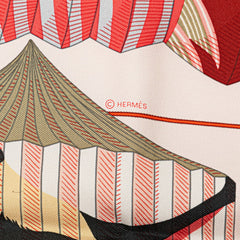 エルメス カレ90 LANTERNES BALLONS & COCARDES ランタン 風船 帽章 スカーフ ベージュ マルチカラー シルク レディース HERMES 【中古】