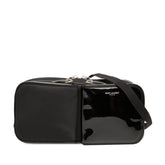 サンローラン ロゴ ショルダーバッグ 712569 ブラック ナイロン パテントレザー レディース SAINT LAURENT 中古