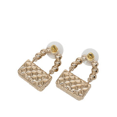 シャネル ヴィンテージ マトラッセ ココマーク バッグ モチーフ ピアス ゴールド メッキ フェイクパール レディース CHANEL 【中古】