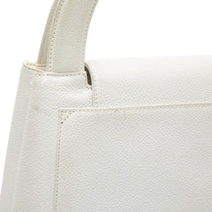シャネル ココマーク ハンドバッグ ホワイト レザー レディース CHANEL 【中古】
