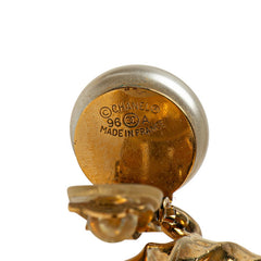 シャネル ココマーク フープ イヤリング ゴールド メッキ フェイクパール レディース CHANEL 【中古】