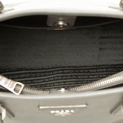 プラダ 三角ロゴプレート ハンドバッグ ショルダーバッグ 2WAY BN2558 グレー サフィアーノレザー レディース PRADA 中古