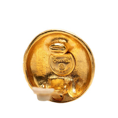 シャネル ヴィンテージ ロゴ ラウンド イヤリング ゴールド メッキ レディース CHANEL 【中古】