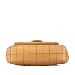 シャネル ワイルドステッチ チョコバー チェーン ショルダーバッグ ベージュ ラムスキン レディース CHANEL 【中古】