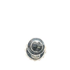 シャネル ココマーク ラインストーン タイピン シルバー ブラック メタル レディース CHANEL 【中古】
