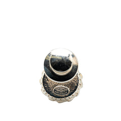 シャネル ココマーク ラインストーン タイピン シルバー ブラック メタル レディース CHANEL 【中古】