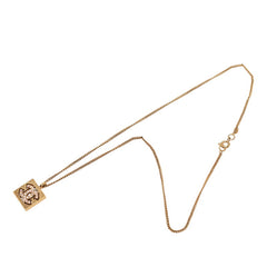 シャネル ココマーク ネックレス ゴールド ピンク メッキ ラインストーン レディース CHANEL 【中古】