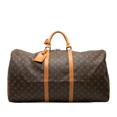 ルイ ヴィトン モノグラム キーポル60 ボストンバッグ トラベルバッグ M41422 ブラウン PVC レザー レディース LOUIS VUITTON 【中古】