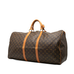 ルイ ヴィトン モノグラム キーポル60 ボストンバッグ トラベルバッグ M41422 ブラウン PVC レザー レディース LOUIS VUITTON 【中古】