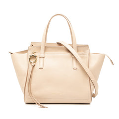 サルヴァトーレフェラガモ ハンドバッグ ショルダーバッグ 2WAY ピンクベージュ レザー レディース Salvatore Ferragamo 【中古】