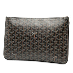 ゴヤール セナMM クラッチバッグ ブラウン ホワイト PVC レディース GOYARD 【中古】