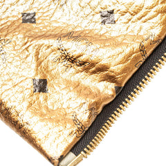 エム シー エム ヴィセトス デュアル スターク リュック バックパック ブラウン ブロンズ PVC レザー レディース MCM 【中古】