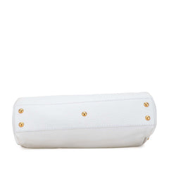 フェンディ セレリア ピーカブー ショルダーバッグ ハンドバッグ 2WAY 8BN211 ホワイト レザー レディース FENDI 【中古】