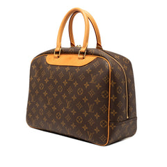 ルイ ヴィトン モノグラム ドーヴィル ハンドバッグ M47270 ブラウン PVC レザー レディース LOUIS VUITTON 【中古】
