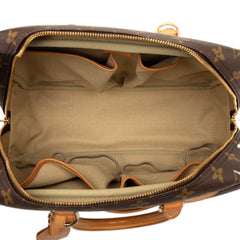 ルイ ヴィトン モノグラム ドーヴィル ハンドバッグ M47270 ブラウン PVC レザー レディース LOUIS VUITTON 【中古】