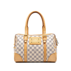 ルイ ヴィトン ダミエ アズール バークレー ハンドバッグ N52001 ホワイト PVC レザー レディース LOUIS VUITTON 中古
