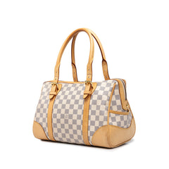 ルイ ヴィトン ダミエ アズール バークレー ハンドバッグ N52001 ホワイト PVC レザー レディース LOUIS VUITTON 中古