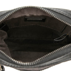 フェンディ ズッキーノ 斜め掛け ショルダーバッグ 8BT098 ブラウン ブラック キャンバス レザー レディース FENDI 【中古】