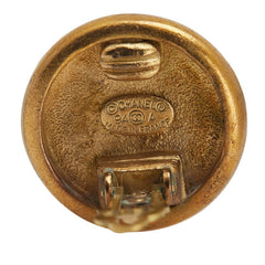 シャネル ヴィンテージ ロゴ ボタン モチーフ イヤリング ゴールド メッキ レディース CHANEL 【中古】