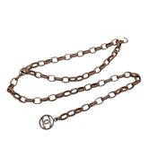 シャネル ココマーク ヴィンテージ チェーン ベルト 26刻印 ブラウン ブロンズ メタル レディース CHANEL 【中古】