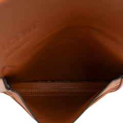 ロエベ アナグラム ヒールポーチ 斜め掛け ショルダー ポーチ ブラウン レザー レディース LOEWE 【中古】