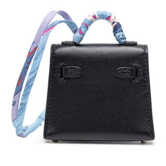 エルメス ケリーツイリー バッグチャーム チャーム アクセサリー ブラック シルク ヴォータデラクト レディース HERMES 【中古】