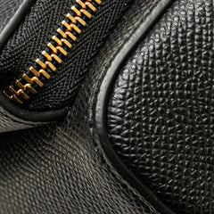 ディオール カロ ダブルポーチ 斜め掛け ショルダーバッグ ブラック レザー レディース Dior 【中古】