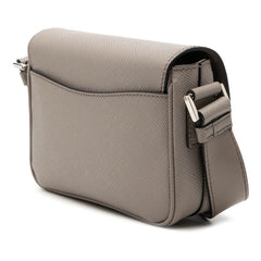 プラダ 三角ロゴプレート ショルダーバッグ クロスボディ 2VD065 グレージュ サフィアーノレザー レディース PRADA 【中古】