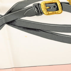 エルメス カレ90 BRIDES de GALA 式典用の馬勒 スカーフ 大判 ピンク マルチカラー シルク レディース HERMES 【中古】