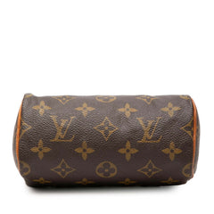 ルイ ヴィトン モノグラム ミニ スピーディ ハンドバッグ M41534 ブラウン PVC レザー レディース LOUIS VUITTON 【中古】