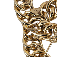 シャネル ココマーク チェーン ブローチ ゴールド メッキ レディース CHANEL 【中古】