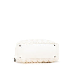 シャネル バブルキルト ココマーク チェーン ワンショルダーバッグ ホワイト ラムスキン レディース CHANEL 【中古】