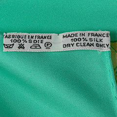 エルメス カレ90 AZVLEJOS アズレージョ スカーフ グリーン ホワイト マルチカラー シルク レディース HERMES 【中古】