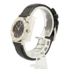 ブルガリ ブルガリブルガリ 腕時計 BB26SLD クオーツ ブラック文字盤 ステンレススチール レザー レディース BVLGARI 【中古】
