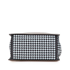 ボッテガヴェネタ イントレチャート トートバッグ ハンドバッグ グレー ブラック レザー レディース BOTTEGAVENETA 【中古】