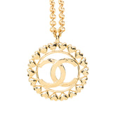 シャネル ココマーク ハート モチーフ ネックレス ゴールド メッキ レディース CHANEL 【中古】